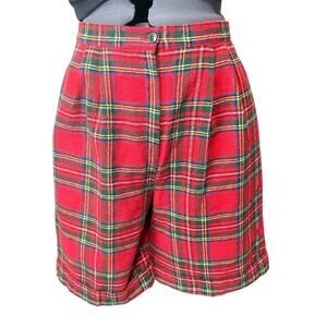 Vintage Bedford Fair Wool Bermuda Shorts - Tartan Plaid - Fully Lined